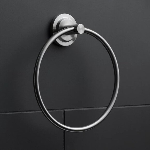 Restoration Hardware Spritz Towel Ring – Polished Stainless Steel - Picture 1 of 8